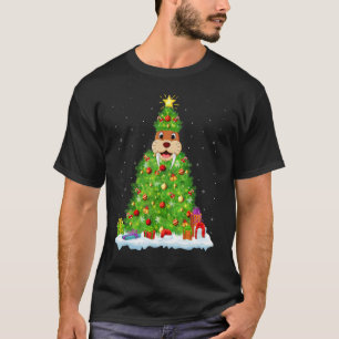 Camiseta Decorações do Natal Luzes Papais noeis Walrus Nata