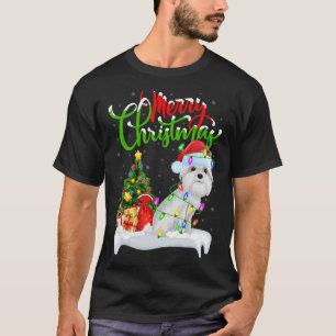 Camiseta Decorações do Natal Papais noeis o Natal Maltês