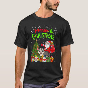 Camiseta Decorações Xmas Ilumina Papais noeis Andando Glide