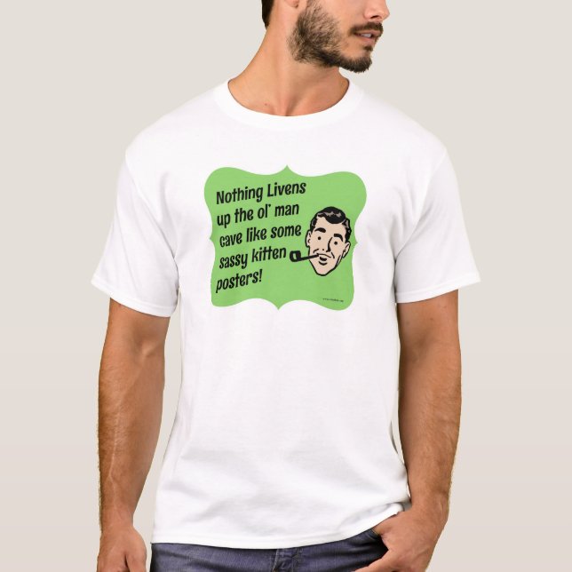 Camiseta Decorar A Cara Snarky Da Caverna (Frente)