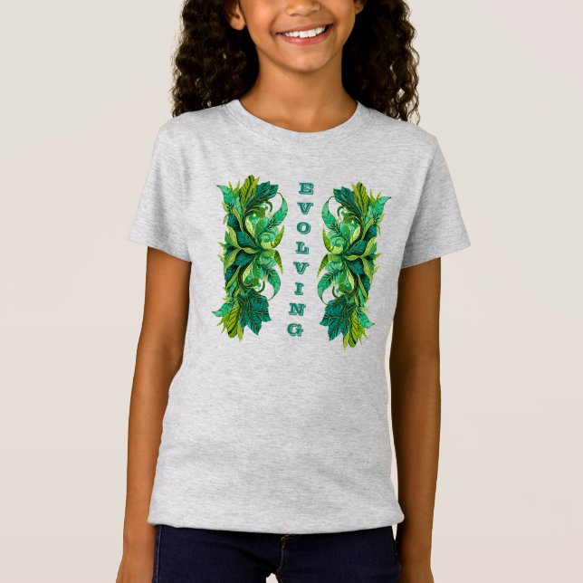 Camiseta Decorativa Floral Botânica "Evolutiva" (Frente)