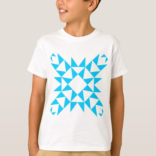 Camiseta Decorativo 01 - Azul-céu (Frente)