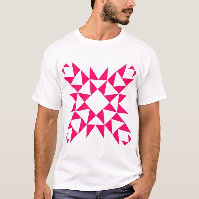 Camiseta Decorativo 01 - Vermelho Neon (Frente)