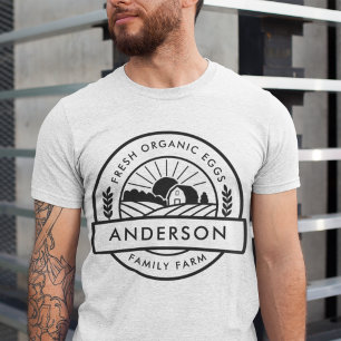 Camiseta Decorativo Redondo Arredondado do Agricultor de Fa