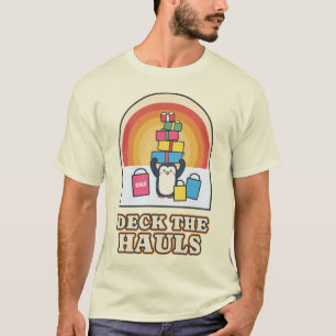 Camiseta Decore as Compras do Natal Pinguim