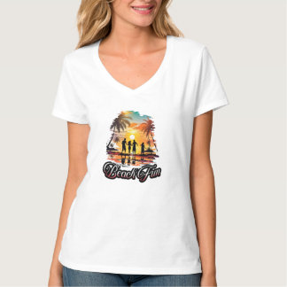 Camiseta decote em V