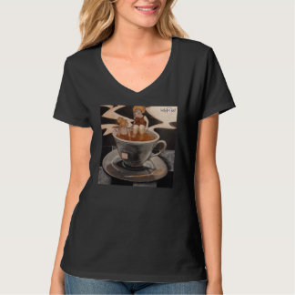 Camiseta decote em V Tea for Two