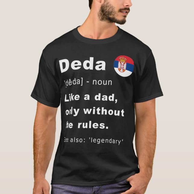 Camiseta Deda Definition  Serbian Grandpa Fathers Day (Frente)
