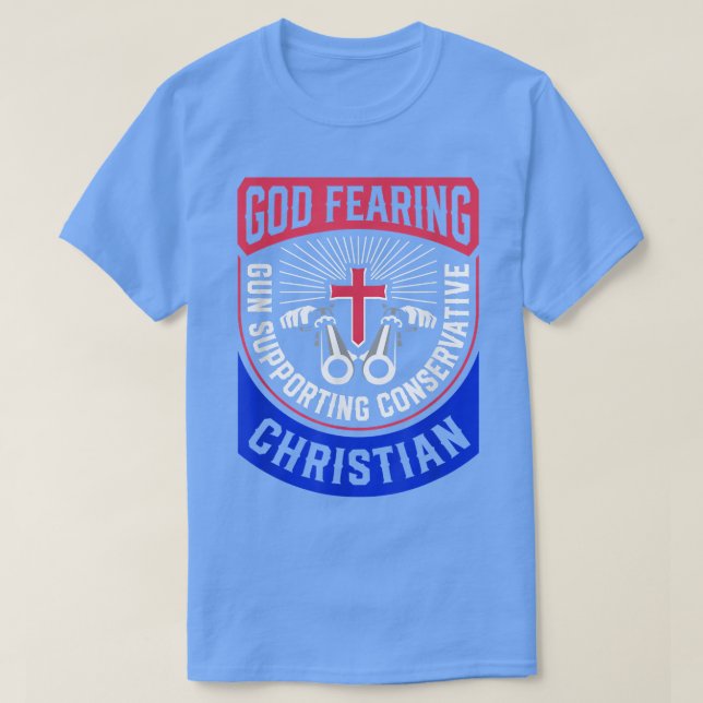Camiseta Dedicação de Deus à Arma de Apoio ao Cristão Conse (Frente do Design)