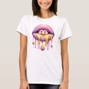 Camiseta Dedicação de Lábios de doce Ovo de Páscoa