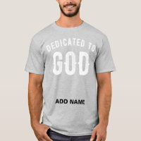 DEDICADO A DEUS TEXTO BRANCO LEGAL PERSONALIZÁVEL