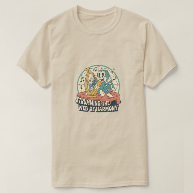 Camiseta Dedilhando a teia da harmonia (Frente do Design)