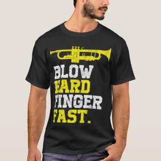 Camiseta Dedo brilhante do Duro de trompete