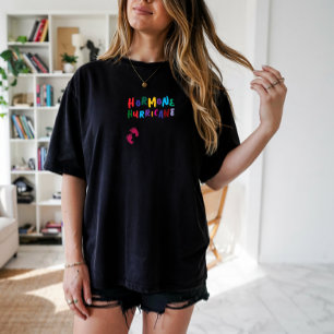 Camiseta Dedo colorido de gravidez humorístico