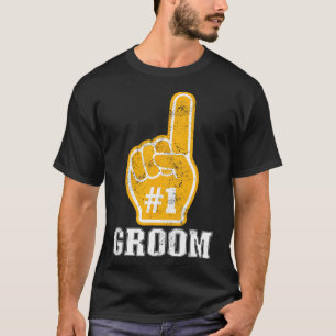 Camiseta Dedo de Espuma Laranja Festa de Solteiro Noivo 1