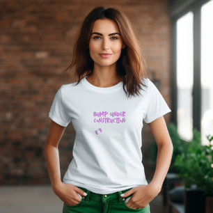 Camiseta Dedo de gravidez engraçado rosa