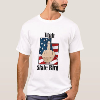 Camiseta Dedo médio de t-shirt de pássaros do estado de Uta