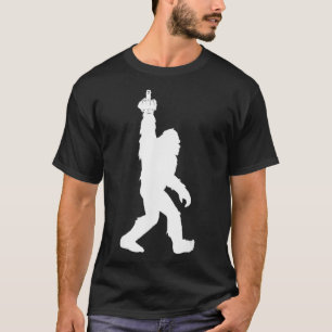 Camiseta Dedo Médio Funny Bigfoot para o coletivo Squatch