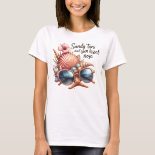 Camiseta Dedos arenosos e nariz bronzeado