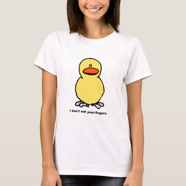 Camiseta Dedos da galinha - eu não como seus dedos (Frente)