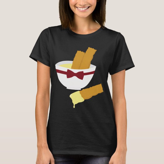 Camiseta Dedos de peixe e creme (Frente)