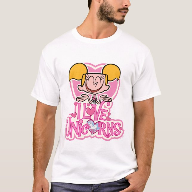 Camiseta Dee Dee - Eu Amo Unicórnios (Frente)