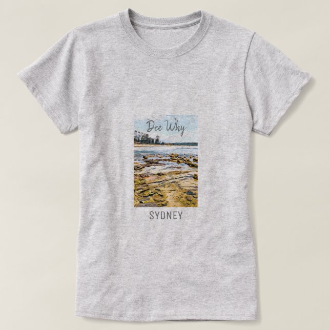 Camiseta Dee Why Sydney Beach viagem da Austrália (Frente do Design)