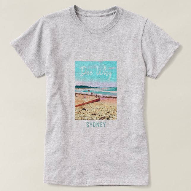 Camiseta Dee Why Sydney Beach viagem da Austrália (Frente do Design)