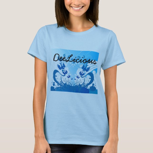 Camiseta DeeLicious azul/design T (Frente)