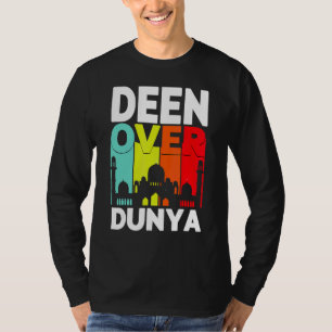 Camiseta Deen Over Dunya Muçulmana Religião Feliz Ramadan K
