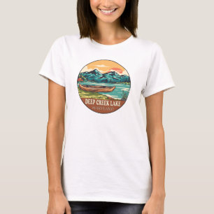 Camiseta Deep Creek Lake Maryland Barco Fish Emblem