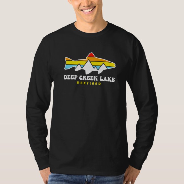 Camiseta Deep Creek Lake State Park Maryland Md Fish Ski (Frente)