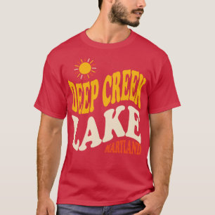 Camiseta Deep Creek Lake State Park Maryland Retro Sunset