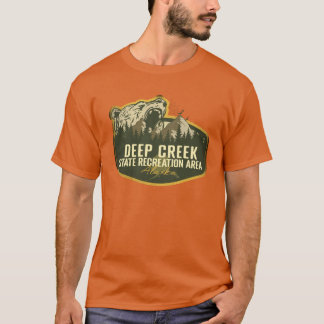 Camiseta Deep Creek State Recreation Area Alaska Retro Badg