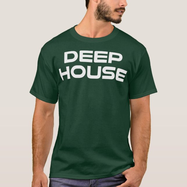 Camiseta Deep House Music - DJ EDM Raver (Frente)