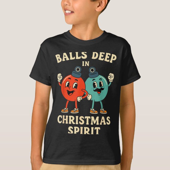 Camiseta Deep In Christmas Srit Funny Retro Holiday Humor  (Frente)