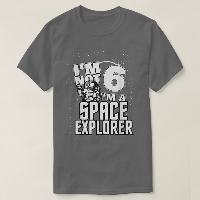 Camiseta Deep Space Eplorer Astronaut Birthday Tee  6  (Frente do Design)