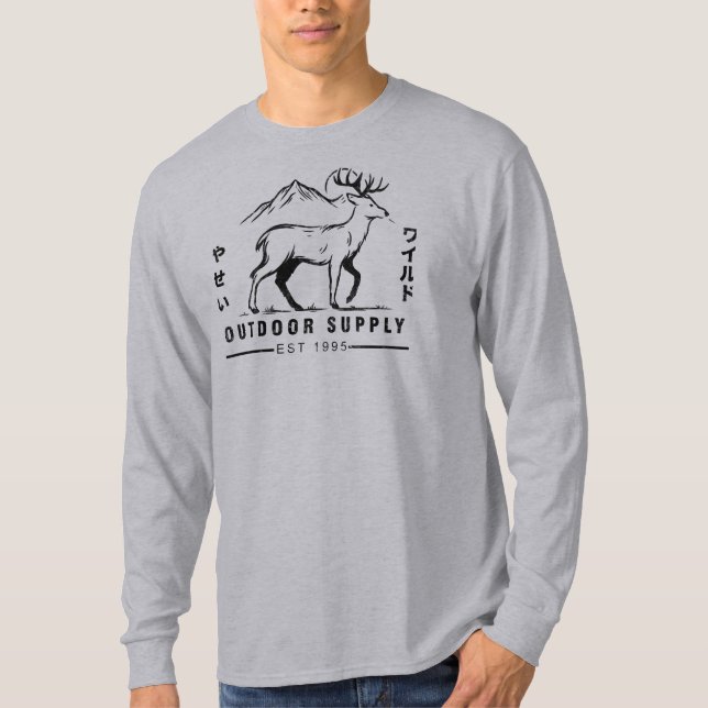 Camiseta Deer adventure outdoor supply  (Frente)