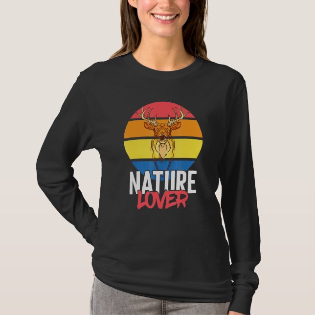 Camiseta Deer Antlers Forest Animal Nature (Frente)
