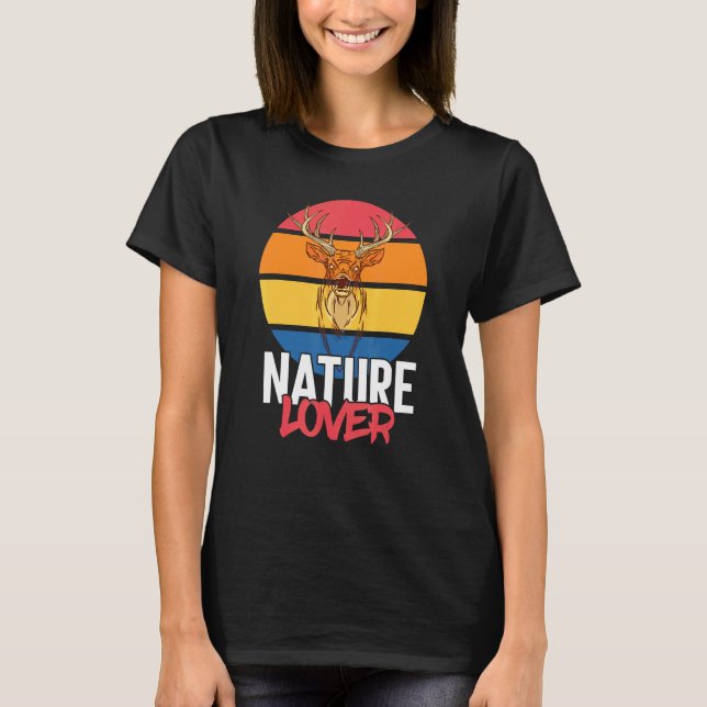 Camiseta Deer Antlers Forest Animal Nature (Frente)