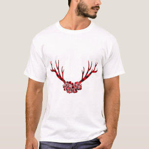 Camiseta Deer Antlers Red Deer Silhouette Deer Stag Animal
