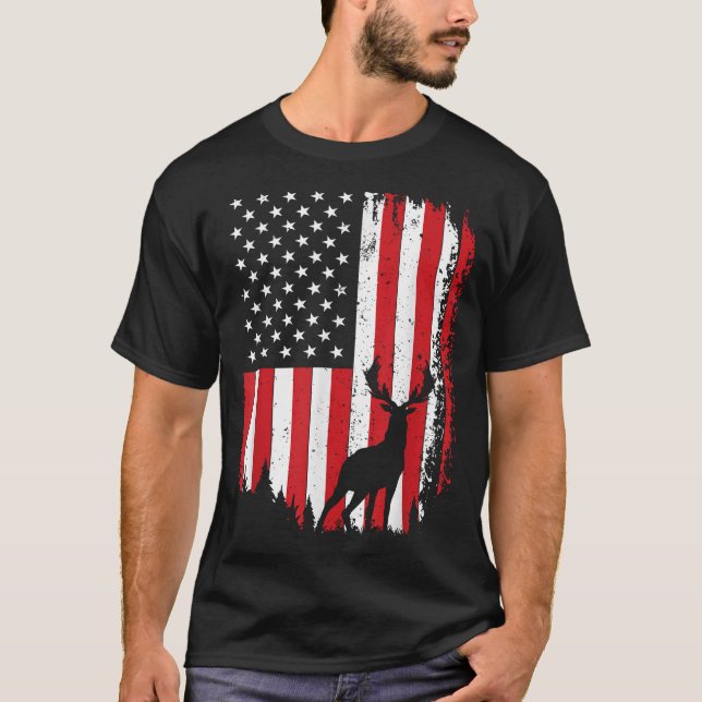 Camiseta Deer Art For Men Buck Elk Hunter (Frente)