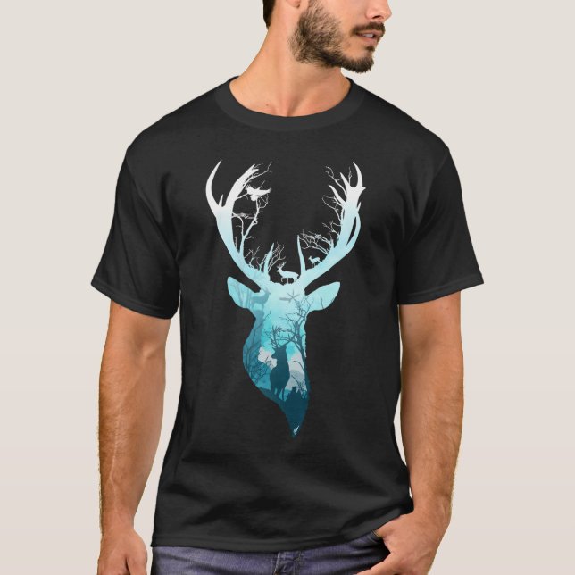 Camiseta Deer Blue Winter (Frente)