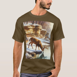 Camiseta Deer Buck na vida selvagem do inverno