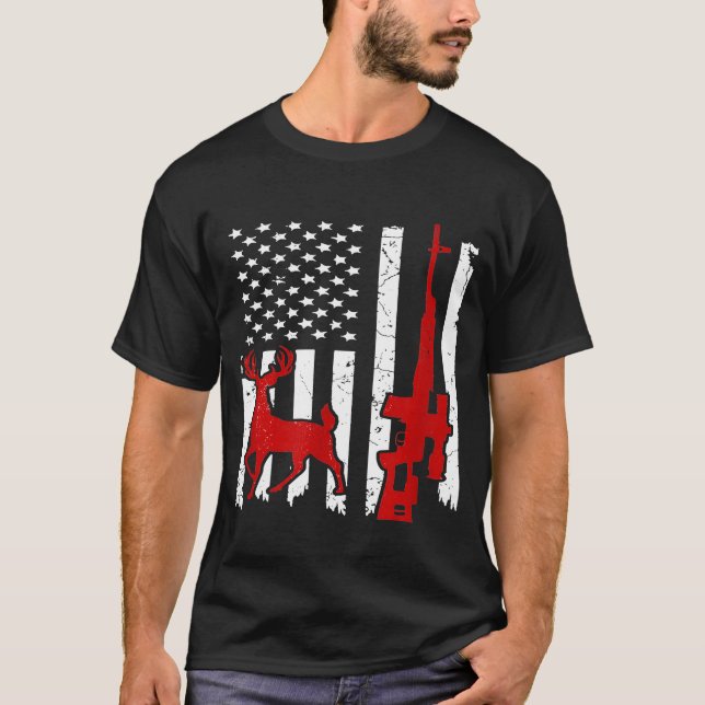 Camiseta Deer Crossbow Hunt Whitetail Hunter Archery Arco M (Frente)