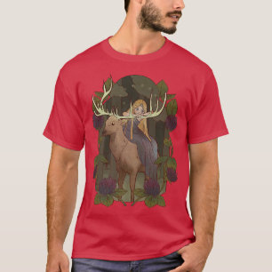 Camiseta Deer E Fairy Forest Fantasy Princesa Magic T-Shir
