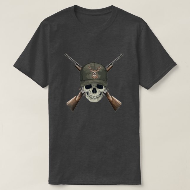 Camiseta Deer Hunter Cruzou Fugas De Caça (Frente do Design)