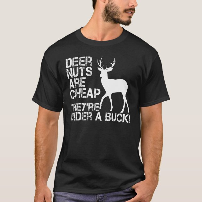 Camiseta Deer Hunter Deer Loucos são baratos. (Frente)