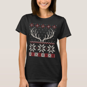 Camiseta Deer Hunter Feia De Natal Reindeer Elk Mo