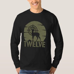 Camiseta Deer Hunting 12 Birthday Boy Hu, 12 Anos